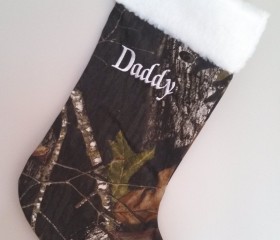 Christmas Stocking With Choice of Monogram: New Mossy Oak Break Up ®