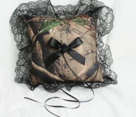 The Formal Sportsman Realtree AP ® Camo Ring Bearer Pillow choice of lace Wedding