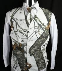 The Formal Sportsman Mossy Oak Winter Brush ®  Camo Full Back Vest Wedding