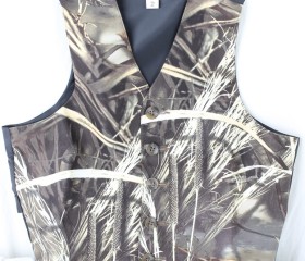 Camo Kid's Full Back Vests: Realtree AP, Max-4 & Mossy Oak BreakUp Wedding